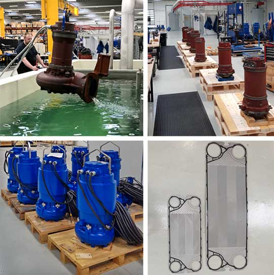 SonFlow production of centrifugal pumps and Plate Heat Exchangers